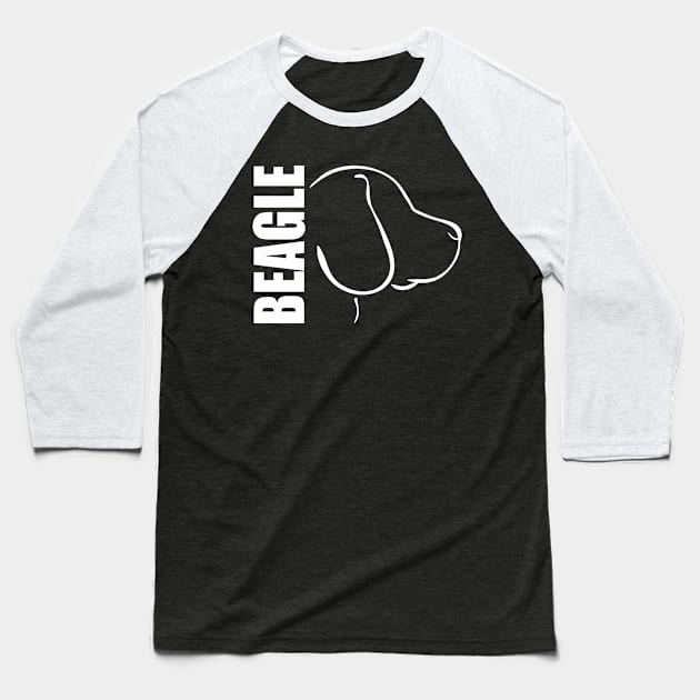 Beagle profile dog lover Baseball T-Shirt by wilsigns